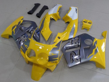 1988-1989 Grey Yellow Honda CBR250RR MC19 Motorbike Fairing Kits UK Stores