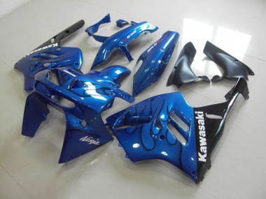 1994-1997 Blue Black Flame Kawasaki ZX9R Motor Bike Fairings UK Stores