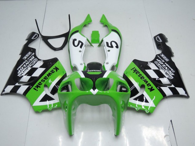 1996-2003 Green Black and White Kawasaki ZX7R Motor Fairings UK Stores