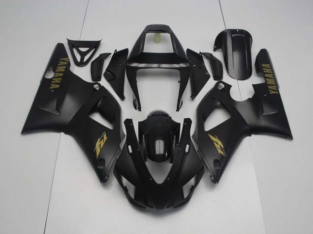 1998-1999 Matte Black Yellow Yamaha YZF R1 Motorcycle Fairing Kit UK Stores