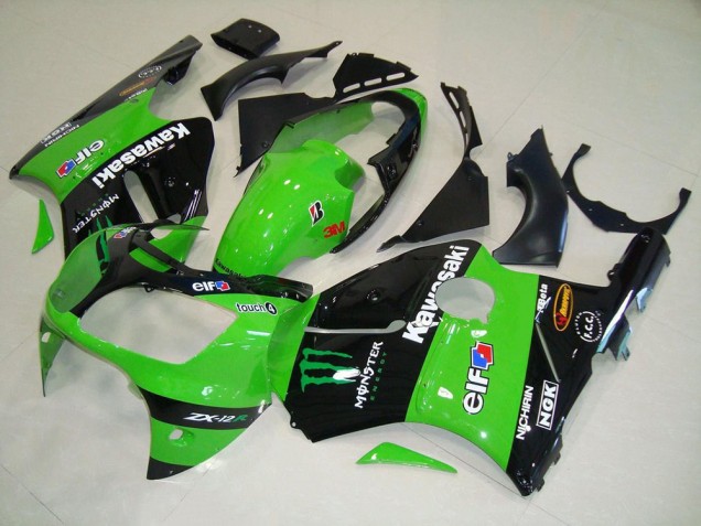 2000-2001 Green Monster Kawasaki ZX12R Motorcycle Fairing Kit UK Stores