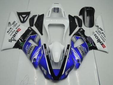 2000-2001 Blue White ENEOS Monster Yamaha YZF R1 Motor Bike Fairings UK Stores