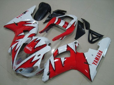 2000-2001 White Red Flame Yamaha YZF R1 Motorcylce Fairings UK Stores