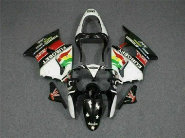 2000-2002 Black White Eurobet Kawasaki ZX6R Bike Fairing UK Stores