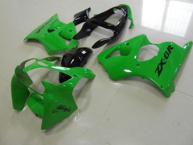 2000-2002 Green Black Tail Kawasaki ZX6R Motorbike Fairing Kits UK Stores