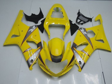 2000-2002 Yellow and Grey Suzuki GSXR 1000 Motorcycle Fairings Kits UK Stores