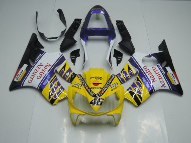 2001-2003 Yellow White Nastro Azzurro Honda CBR600 F4i Motorbike Fairing UK Stores