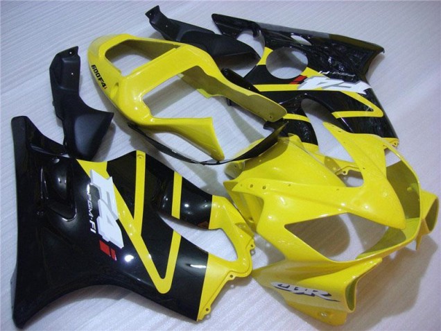 2001-2003 Yellow Black Honda CBR600 F4i Motorbike Fairing Kits UK Stores