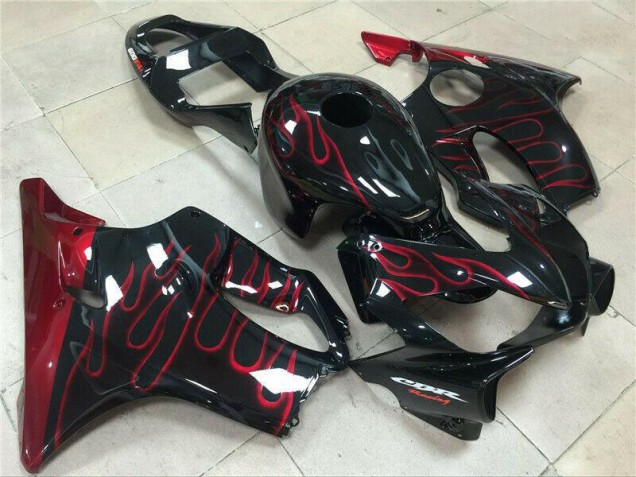 2001-2003 Red Flame Honda CBR600 F4i Motorcycle Fairings Kit UK Stores