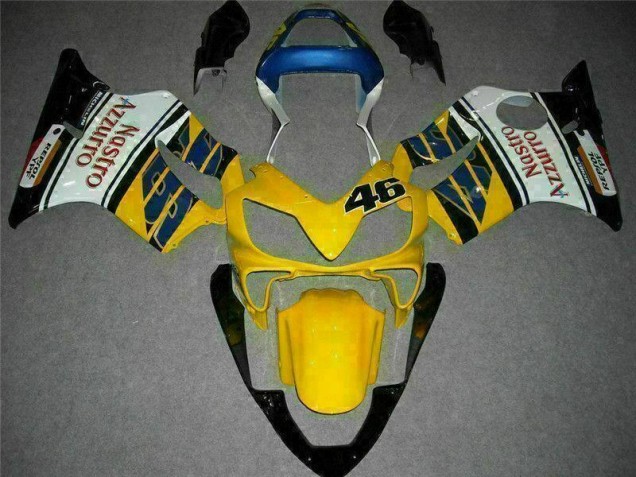 2001-2003 Yellow White Honda CBR600 F4i Moto Fairings UK Stores