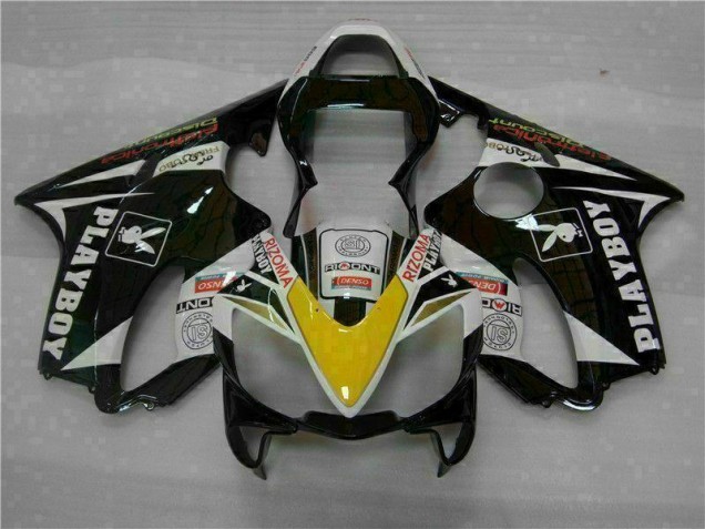 2001-2003 Yellow Silver Black Playboy Honda CBR600 F4i Motorcycle Fairing Kit UK Stores