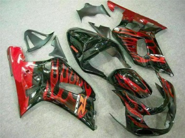 2001-2003 Red Black Suzuki GSXR 600/750 Motorcycle Fairing Kit UK Stores