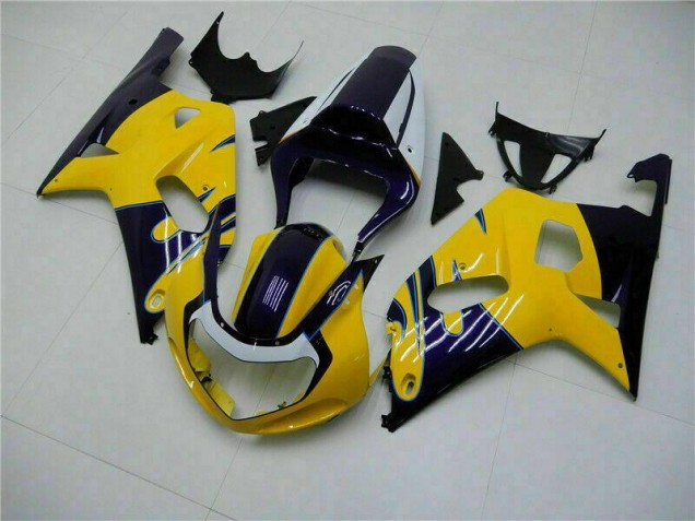 2001-2003 Yellow Suzuki GSXR 600/750 Bike Fairings UK Stores