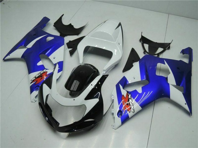 2001-2003 White Blue Suzuki GSXR 600/750 Motorcycle Fairings Kit UK Stores