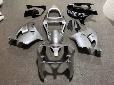 2002-2003 Silver Glossy Black Kawasaki ZX9R Motorcycle Fairing Kit UK Stores