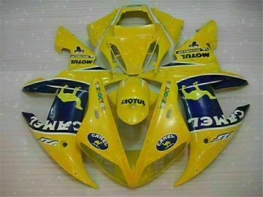 2002-2003 Yellow Yamaha YZF R1 Motorcycle Fairing Kit UK Stores