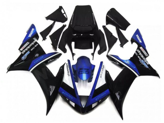 2002-2003 Black Blue Yamaha YZF R1 Bike Fairing Kit UK Stores