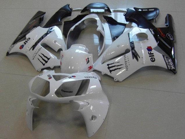 2002-2006 White Monster Kawasaki ZX12R Moto Fairings UK Stores