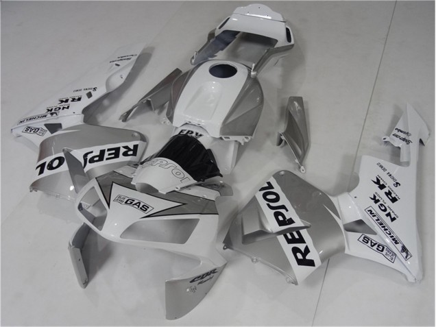 2003-2004 Silve White Black Repsol Honda CBR600RR Bike Fairings UK Stores