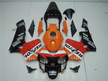 2003-2004 Orange Red Black Repsol Honda CBR600RR Motor Bike Fairings UK Stores