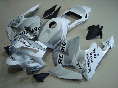 2003-2004 Repsol White Silver Honda CBR600RR Motorcycle Fairings Kits UK Stores