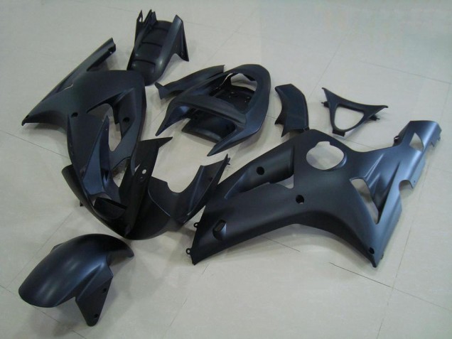 2003-2004 Matte Black Kawasaki ZX6R Motorcycle Fairing Kits UK Stores