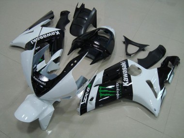 2003-2004 White Monster Kawasaki ZX6R Motorbike Fairing Kits UK Stores