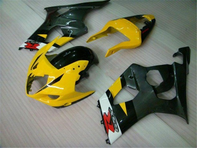 2003-2004 Yellow Black Suzuki GSXR 1000 Motorcycle Fairings Kit UK Stores