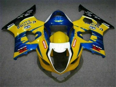 2003-2004 Yellow Blue Suzuki GSXR 1000 Bike Fairings UK Stores