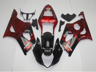 2003-2004 Black Red Suzuki GSXR 1000 Replacement Motorcycle Fairings UK Stores