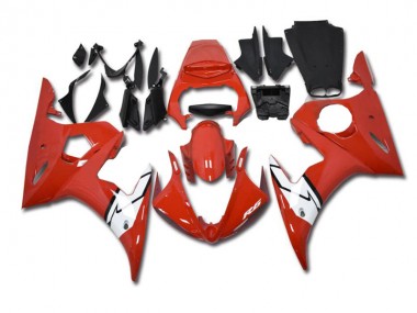 2003-2005 Red White Yamaha YZF R6 Motorbike Fairing Kits UK Stores