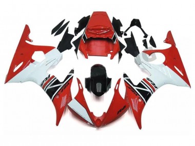 2003-2005 Red White Black Yamaha YZF R6 Motorcycle Fairings Kits UK Stores