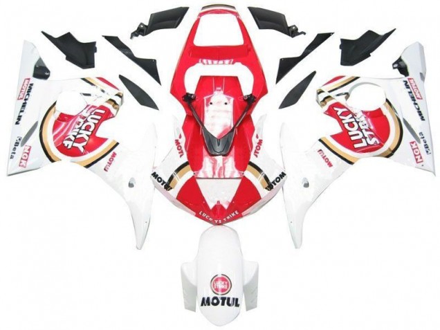 2003-2005 White Red Lucky Strike Yamaha YZF R6 Replacement Fairings UK Stores