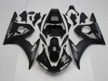 2003-2005 Black with Silver Decals Yamaha YZF R6 Motorcycle Fairing Kits UK Stores