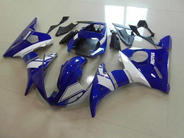 2003-2005 Blue White Yamaha YZF R6 Motorcycle Fairing Kit UK Stores