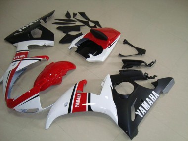 2003-2005 Red White Matte Black Yamaha YZF R6 Moto Fairings UK Stores