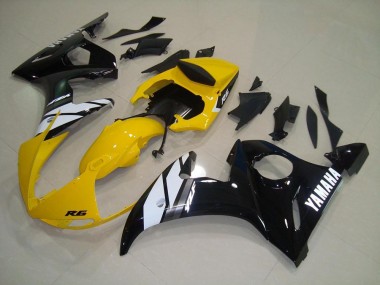 2003-2005 Yellow Black Yamaha YZF R6 Motorbike Fairings UK Stores