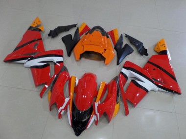 2003-2005 Orange Black and White Kawasaki ZX10R Bike Fairings UK Stores