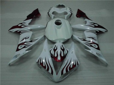 2004-2006 White Red Flame Yamaha YZF R1 Motorcyle Fairings UK Stores