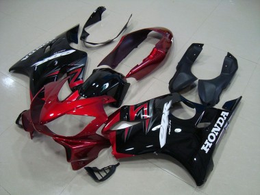 2004-2007 Candy Red Black Honda CBR600 F4i Motorcycle Fairing Kit UK Stores