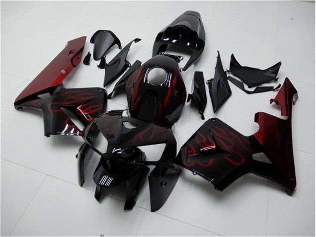 2005-2006 Red Flame Black Honda CBR600RR Bike Fairings UK Stores