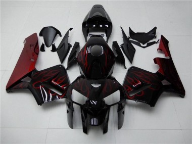 2005-2006 Red Flame Black Honda CBR600RR Bike Fairings UK Stores