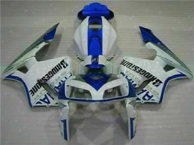 2005-2006 White Blue Honda CBR600RR Motorcycle Fairing Kits UK Stores