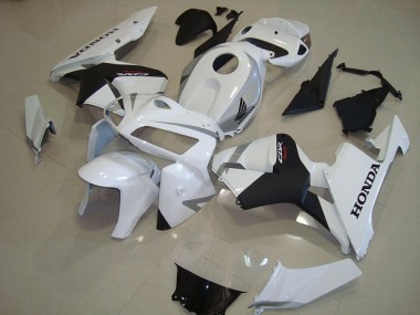 2005-2006 Pearl White Matte Black Honda CBR600RR Motorcycle Fairing UK Stores