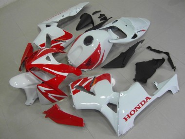 2005-2006 Red White Honda CBR600RR Replacement Motorcycle Fairings UK Stores