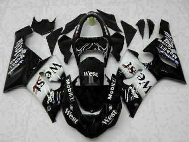 2005-2006 Black Kawasaki ZX6R Bike Fairings UK Stores