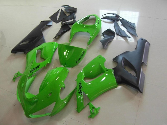 2005-2006 Green Kawasaki ZX6R Motorcycle Replacement Fairings & Bodywork UK Stores