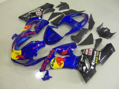 2005-2006 Blue Red Bull Kawasaki ZX6R Motorbike Fairings UK Stores