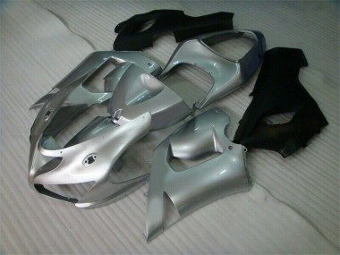 2005-2006 Silver Black Kawasaki ZX6R Motorcycle Fairing Kit UK Stores