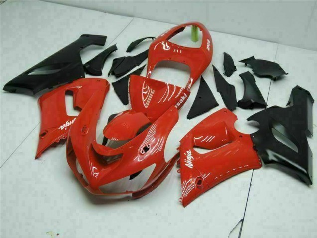 2005-2006 Red Kawasaki ZX6R Bike Fairing Kit UK Stores